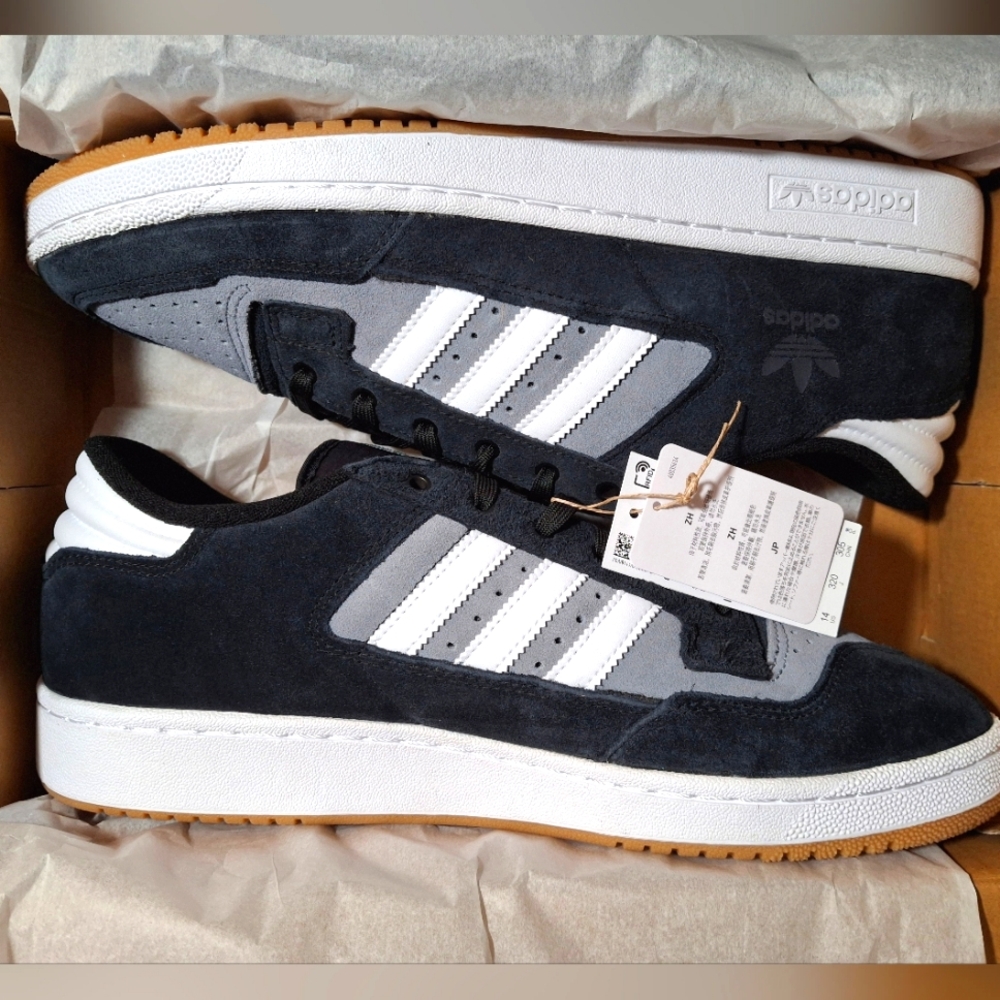 Adidas Forum 84 Low ADV size 14 NIB black gray white gum